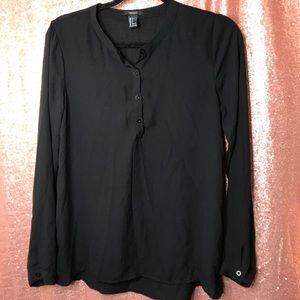 Black Chiffon Forever21 Blouse